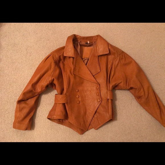 Sardar London Vintage rust color leather jacket